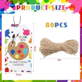 80 Pcs End Of School Year Gift Tag With Twine Summer Teacher Appreciation Gift Sunshine Writing Thank You Tag For Wrapping Appreciation Card For Teacher