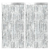 Streamer Party Decorations - 3.28 Ft X 6.56 Ft Metallic Foil Fringe Curtains Party Streamer Photo Backdrop For Birthday, Wedding, Baby Shower & Holiday Decor