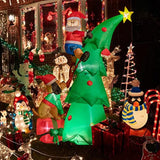7 Ft Christmas Inflatable Decorations - Outdoor Inflatables With Santa Claus Christmas Tree And Dog- Party Decoration Fo