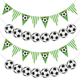4 Pcs Soccer Banner Garland Soccer Party Decorations