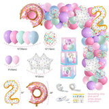 Two Sweet Birthday Party Supplies Donut & Ice Cream Decor for 2nd Birthday