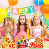 6 Pcs Pizza Party Decorations Wooden Pizza Table Centerpieces Birthday Party Favors Decorations For Home Baby Shower Supplies