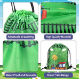 98 Pcs Train Party Favors,Train Print Party Supplies Include Stickers Stamps Keychains Slap Bracelets And Drawstring Bags Party Decorations For Kids Traintheme Birthday Supplies (A-Train)