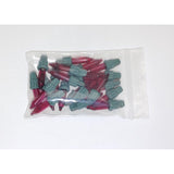 20X Red With Green A Base Mini Bulb Lights, 2.5 V Volt 0.425 W Watt Christmas Glass Incandescent Light Bulbs Style A Rep
