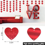 90 Hearts Valentines Day Heart Banner Decorations Felt Red Heart Shape