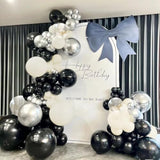 White Sand Black Balloons Arch Kit, 151Pcs Black Cream White And Bobo Balloons Garland 18 12 10 5 Inch For Birthday Wedding Bridal Shower Bachelorette Anniversary Party Decorations