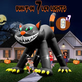 14FT Giant Halloween Inflatable Black Cat, Blow up Halloween Decoration Built-in 7 LED for Halloween Decoration Outdoor Indoor Home Party Supplies Halloween Lawn Decor