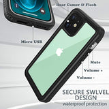 For 12 Waterproof Case,Waterproof Shockproof Dustproof Ip68 Full-Body Hard Case Built-In Screen Protector Underwater Outdoor Waterproof Cover For 12,6.1 In (Clear)