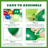 Green Balloon Arch Garland Kit With Green Red Orange Blue Foil Balloons For Baby Shower Birthday Party Decorations