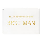 Best Man Thank You Card, Gold Foil Thank You For Being My Best Man Wedding Card