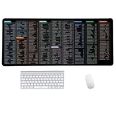 Quick Key Keyboard Mouse Pad, Non-Slip Desk Mat With Office Software Shortcuts Pattern, Upgraded Extended Large Rubber Base Mice Smooth Cloth Mouse Pad Desk Mat