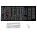 Quick Key Keyboard Mouse Pad, Non-Slip Desk Mat With Office Software Shortcuts Pattern, Upgraded Extended Large Rubber Base Mice Smooth Cloth Mouse Pad Desk Mat