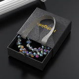 Crystal Beaded Phone Wrist Strap Keychain Lanyard Dark Purple for Women
