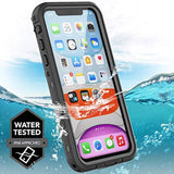 For Iphone 11 Waterproof Case With Screen Protector Full Body Protector Shockproof Dustproof Dirtproof Heavy Duty Ip68 Waterproof Case For Iphone 11(6.1Inch) (Clear)