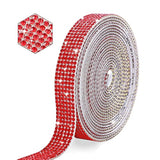 Self Adhesive Red Crystal Rhinestone Strips Diamond Ribbon Bling Gemst
