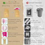Premium Reusable Pink Birthday Decorations with Banner & Paper Fans for Women