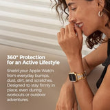Luxury Metal Protective Case for Apple Watch - Scratch-Resistant - Compatible with 38/40/41/42/44/45/49mm Models - Gold, Rose Gold, Silver