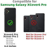 For Galaxy Xcover 6 Pro Case With Built In Screen Protector/Drop Proof 3-Layer Durable Cover/Shockproof Armor Drop Protection Solid Rubber Case For Samsung Galaxy Xcover 6 Pro-Black