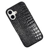 Compatible With Iphone 16 Pro Case For Women, Crocodile Synthetic Patent Leather Cover, Classic Fashion For Iphone16 Pro 2024 6.3 Inch - Black