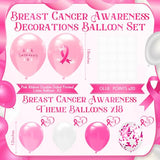 2 Set Pink Breast Cancer Awareness Balloons, Table Decorations