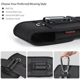 Phone Holster For Belt With Metal Clip And Magnetic Closure Compatible With Iphone 16/15/14/13/12 Pro And Non-Pro, Galaxy S25 S24 S23 S22 For Everyday Protection, M-Black