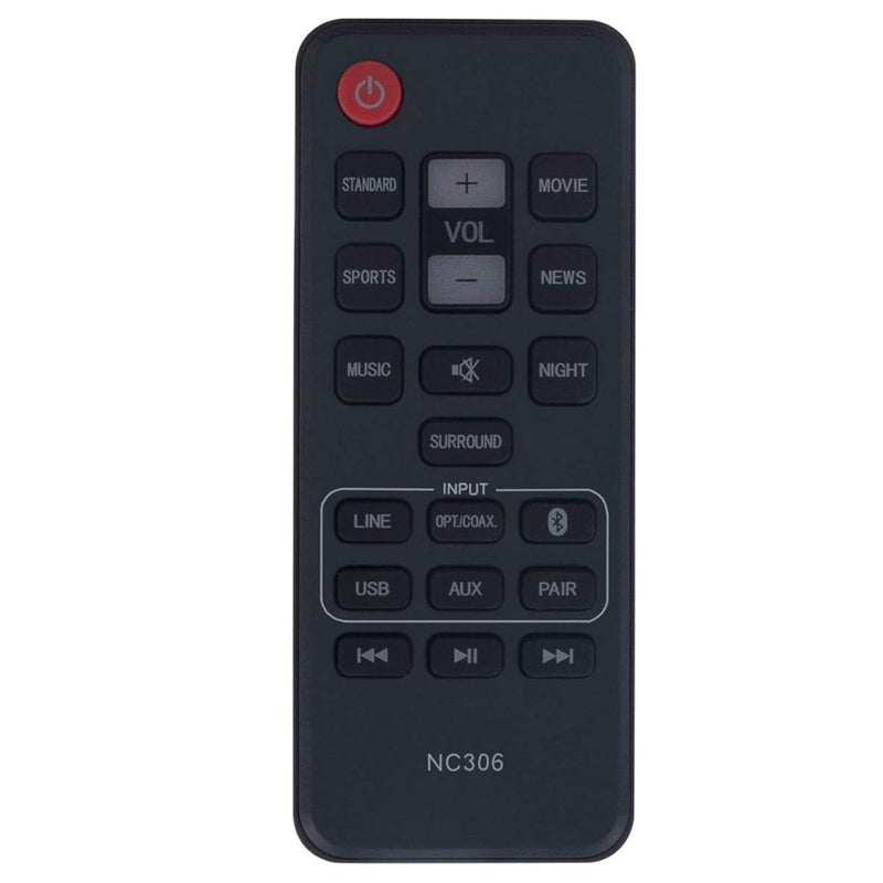 Nc306 Nc306Uh Replacement Remote Control Applicable For Sanyo Soundbar Fwsb415