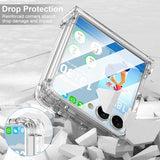 Designed for Galaxy Z Flip 7 Case with Hinge Protection & Built-in Tempered Glass Screen Protector for Flip 7 Full Cover Phone Protection