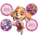 Skye and Everest Birthday Party Supplies Girl Paw Pups on Patrol Balloon Bouquet Decorations 5ct
