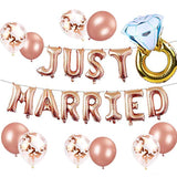 Set Of 12 Just Married Balloons Just Married Banner Bridal Shower Party Balloons Bridal Shower Party Decoration Wedding Party Decoration
