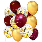 Graduation Decorations Maroon Gold 2026/Burgundy Gold Graduation Decorations Burgundy Gold Balloons/Fall Balloons Fall Bridal Shower Burgundy Birthday Women/Wedding