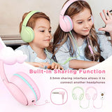 Kids Headphones With Microphone, Kids Headphones-85/94Db Volume Limited-Sharep