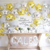 24 Pcs 18" Gold Star Balloons Foil Balloons Mylar Balloon For Baby Shower, Gender Reveal, Wedding, Magical Prom Or Engagement Party Decoration