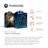 Motorola Over-Ear Headphones Wired - Moto XT120 Headphones with Microphone, in