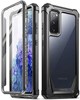 Guardian Series For Samsung Galaxy S20 Fe 5G Case (2020 Release), Full-Body Hybrid Reinforced Shockproof Protective Rugged Clear Bumper Cover Case With Built-In-Screen Protector, Black/Clear