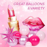 Hot Pink Birthday Decorations With Hot Pink Light Pink Confetti Balloons Happy Birthday Foil Balloons Fringe Curtains For Hot Pink Happy Birthday Decorations For Women Adults