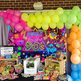 Back to 90s Party Banner Hip Hop Graffiti Backdrop 72.8×43.3 Inch