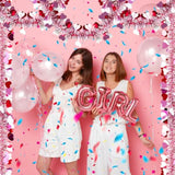 50 Ft Valentines Day Heart Tinsel Garland, Red Pink White Metallic, Shiny Foil Heart Hanging Garland Streamer For Home Indoor Outdoor Decor