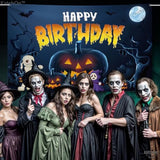 Xtra Large Halloween Birthday Banner 72x44 Inch Backdrop Party Decorations