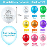 36 Pieces Colorful Release Memorial Balloons Remembrance Funeral Ballo