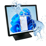 19 Inch 16:10 Touchscreen Pos Monitor, Led Backlit 10 Points Multi-Touch Hdmi Vga, 1440 X 900, True Flat Seamless Water & Dust Proof Front Screen, For Office, Retail, Restaurant, Bar, Gym, Warehouse