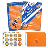 24 Pack Dart War Birthday Invitations Nerf Dart War Gun Party Invitation Cards, 24 Pack Dart War Sticker Labels, 24 Envelopes Dart War Nerf Party Supplies For Boys Kids Birthday Party