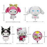 Kitty Birthday Party Supplies 12Pcs Kawaii Foil Balloons for Kids Party Decorations