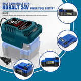 Mini Charger For Kobalt 24V Battery, 1/4 Size Of Krc 2445-03 Original, For Kobalt 24V Max Battery Kb624-03 Kb524-03 Kb424-03 Kb224-03