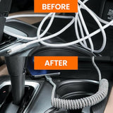 Ventev Helix 14 in Expandable iPhone Cable | Fast Charging USB-A to Lightning Cable | Coiled MFi Certified iPhone Charger Cord | No Tangle Cord, Conveniently Crafted for The Car iPhone, Gray