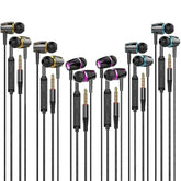 Earbuds Wired With Microphone Pack Of 6, In-Ear Headphones,Noise Isolating,Pow