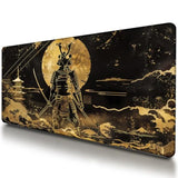 Large Japanese Black And Gold Gaming Mouse Pad, Sea Waves, Premium Non-Slip Anime Desk Pad For Office, Extended Xl Xxl Mouse Mat And Laptop Pad, Waterproof And Stiched Edges 31.5 X 15.7 In (Gs1)
