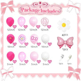 126pcs Pink Balloon Arch Kit for Cartoon Cat Theme, Birthdays & Party Decorations
