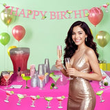 Margarita Party Decorations Banner Pink Margarita Happy Birthday Banner Green Cocktail Lemon Margarita Garland For Girls Margaritas Birthday Partys Decorations Mexican Bachelorette Party Supplies