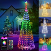Smart Christmas Tree Cone Lights 9Ft 460 Leds, 16 Million Colors With Patterns & Text Display, App & Remote Control, Music Sync & Timer, Waterproof For Indoor Outdoor Christmas Decor (9Ft)