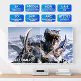 8K Fiber Optic Hdmi 2.1 Cable 25 Feet, Active Optical Hdmi Cord For 8K@60Hz 4K